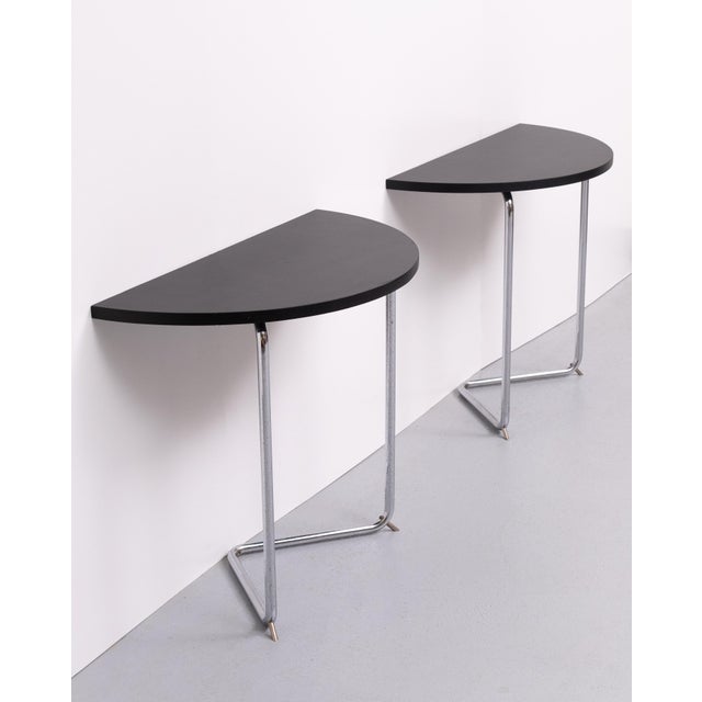 Bauhaus Crescent Tables, 1930s, Set of 2 For Sale - Image 11 of 12