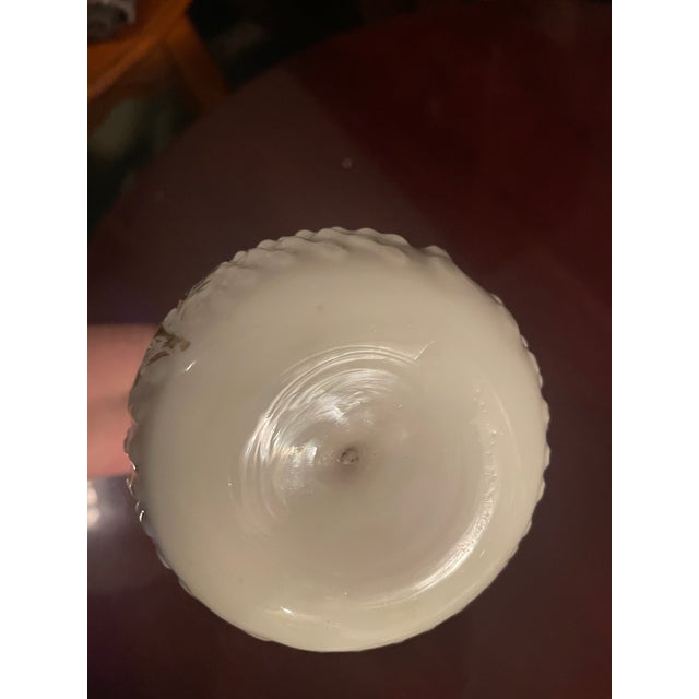 Shell 1900s Northwood Argonaut Shell Nautilus Custard Glass Cruet & Stopper For Sale - Image 7 of 10