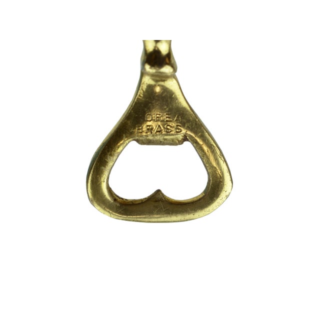 Mid 20th Century Solid Gold Brass Horse Head Handle Bottle Opener For Sale - Image 4 of 4