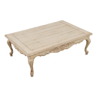 Vintage Louis XV White Painted Coffee Table For Sale