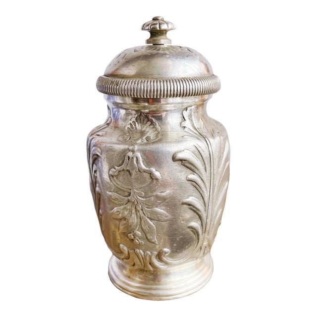 Antique Silver Plated Christofle Pepper Mill From Hotel Ritz Paris For Sale