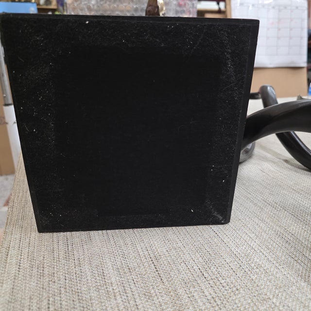 Modern Gilded Antelope Bust Sculpture on Plinth, 41” Tall For Sale - Image 11 of 12