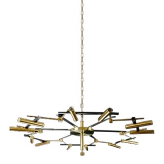 Snowflake Chandelier in Brass Finish For Sale