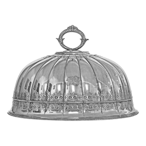 Antique Victorian English Silverplate Meat Dome Cloche – Thomas Bradbury & Sons, Sheffield, 1872