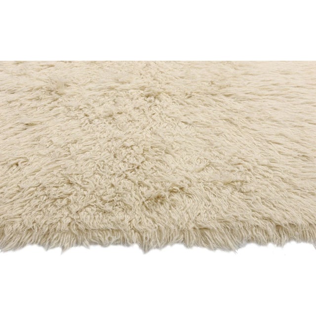 Vintage Greek Natural Flokati Rug - 05'10 X 06'10 For Sale - Image 4 of 9
