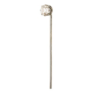 Tie Clip in 19.2 Karat Gold with Diamond For Sale