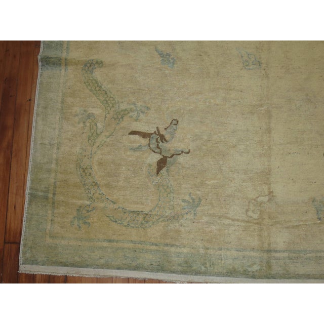 Early 20th Century Dragon Chinese Peking Rug For Sale In New York - Image 6 of 6