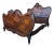 Louis XV Style French Solid Carved Walnut Queen Size Bed For Sale