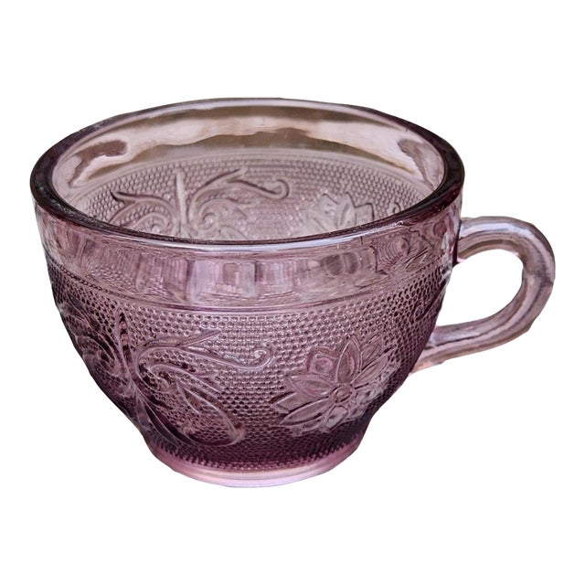 1990s Plum Amethyst Tea Cup by Indiana Glass Tiara Exclusives For Sale