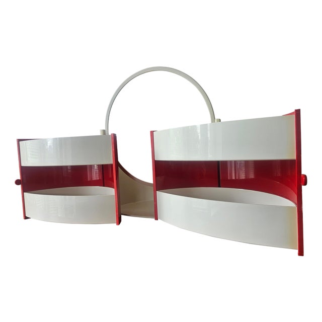 Mid-Century Space Age Table Toiletries Box with Mirror by Plastimat, Italy, 1970s For Sale