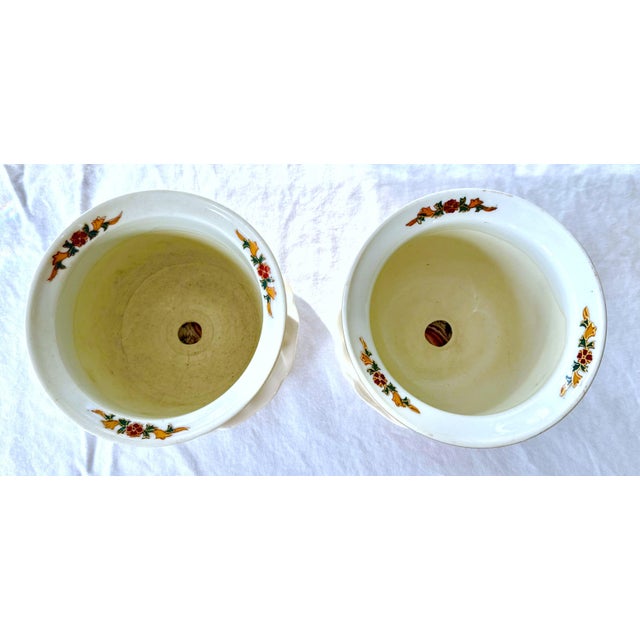 Vintage Chinoiserie Planters W/Water Trays - A Pair For Sale - Image 9 of 10