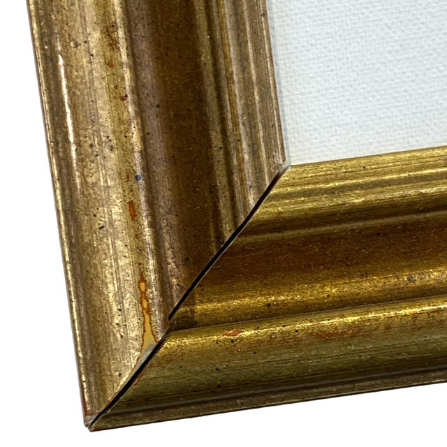 Stillness in Motion, Abstract Black & White Painting by Stephen Hansrote in Vintage Frame For Sale - Image 10 of 13