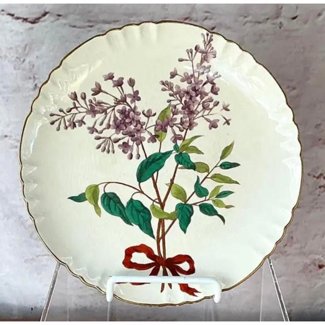 English Minton Botanical Flower Spray Plates For Sale - Image 3 of 13
