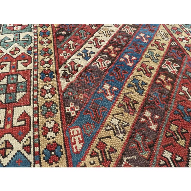 Early 20th Century Handmade Caucasian Kazak Runner with a Tribal Design For Sale In New York - Image 6 of 10