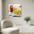 Christiane Corcelle "Playful Water Dreams 2" Mixed Media on Canvas, Abstract Still Life in Yellow, Aqua and Red, 2024 For Sale In Boston - Image 6 of 6