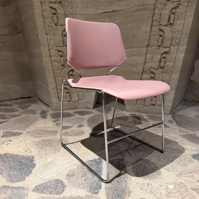Vintage Set of (4) Matrix Stacking Chairs Designed by Thomas Tolleson for Krueger For Sale - Image 11 of 13