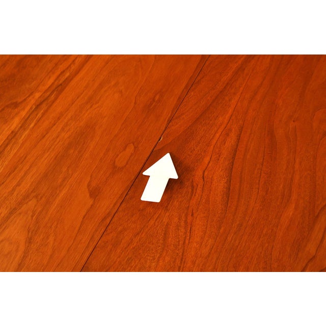 Wood Amish Made Cherry Dining Table With Four Leaves For Sale - Image 7 of 18