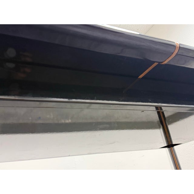 Pierre Cardin for Roche Bobois Vintage Black Lacquer Extension Dining Table For Sale - Image 12 of 12