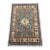 Blue Kazak Wool Rug With Three Medallions and Ivory Border, 3'4" X 4'10" For Sale
