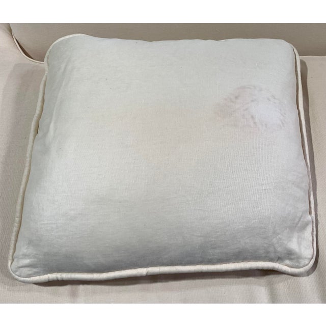 Contemporary Cream Linen 'Left Back' Sofa by Waldo Fernandez For Sale - Image 14 of 14