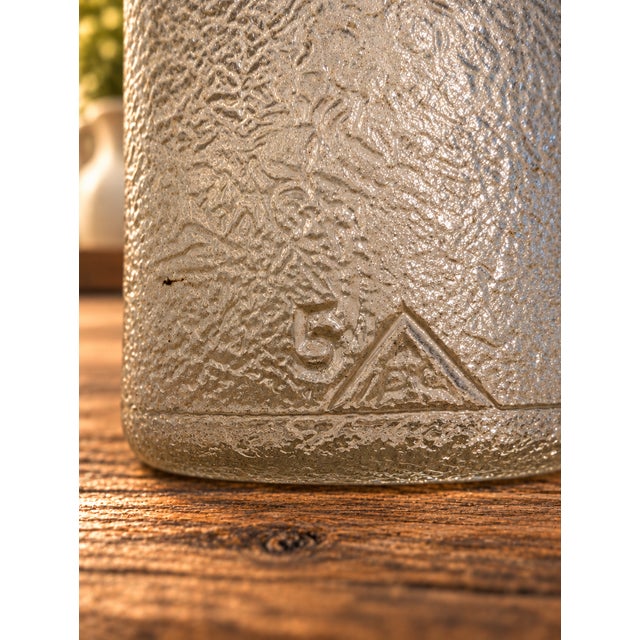 1920s Illinois-Pacific Ipg Textured Glass Jugs With Covered Stoppers, Set of 4 For Sale - Image 11 of 11