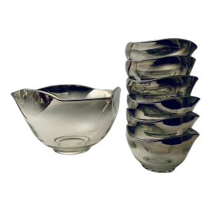 Mid-Century 1971 Lusterware Salad Set – Set of 7