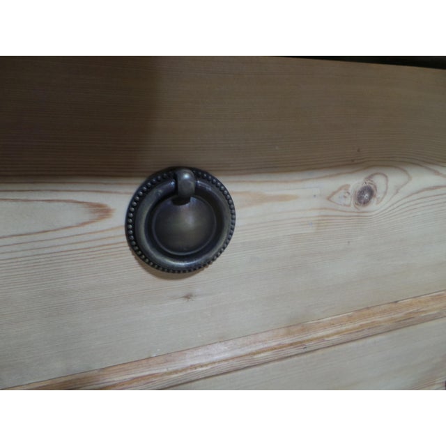 Contemporary Swedish 4 Drawer Natural Finish Chest of Drawers For Sale - Image 3 of 7