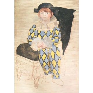 1960s 'paul En Arlequin' Quadrichromie Printed in France, by Picasso For Sale