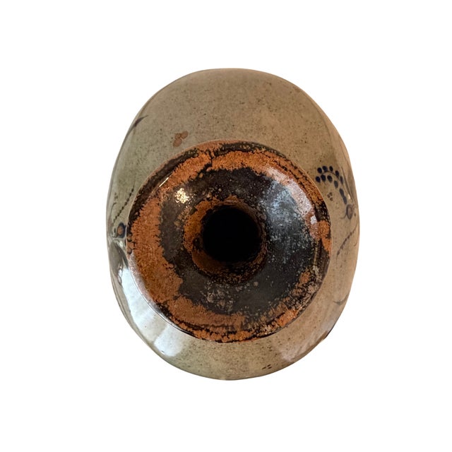 Signed Tonala Pottery Vase Nahual Cat Fish Folk Art Hand Painted Stoneware Mexico For Sale In New York - Image 6 of 7