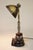 1910s Rare Arts Crafts Bradley Hubbard Brass Tilt Shade Pen Inkwell Cast Iron Student Table Lamp For Sale - Image 10 of 13