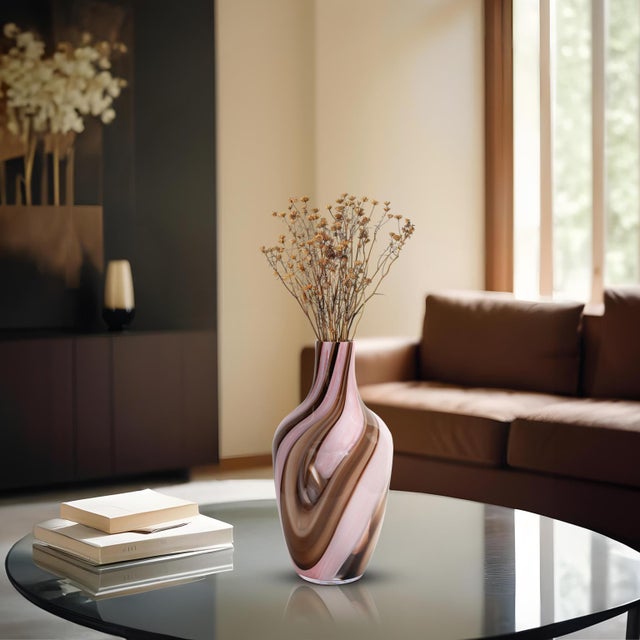 Neapolitain Glass Vase- Medium For Sale - Image 9 of 10