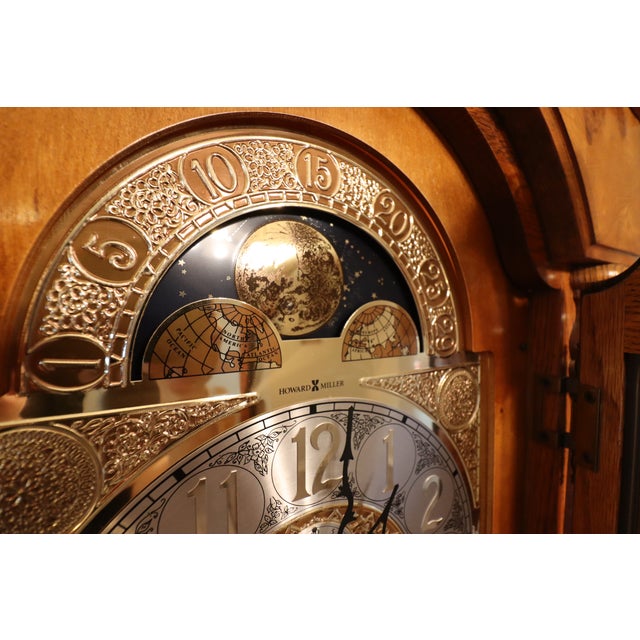 Late 20th Century Howard Miller “Richmond” Grandfather Clock — Model 610-796 For Sale - Image 16 of 18