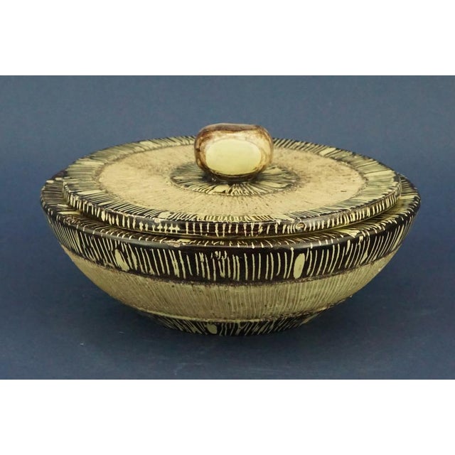 Italian Futuristic Glazed Ceramic Bon Bon Holder by Nicolaj Diulgheroff for MGA of Albisola, 1920s For Sale - Image 6 of 18