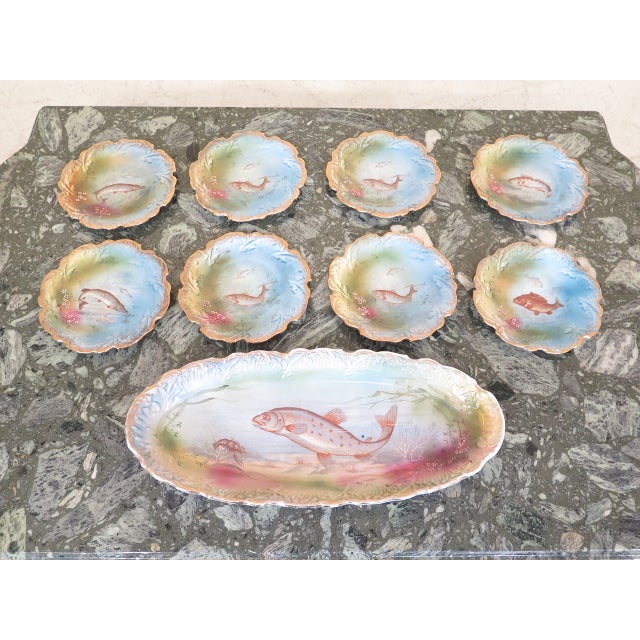 Decorative Fish Platter & Plate Set 9 Piece Chairish