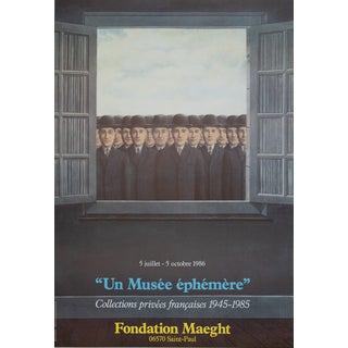 Hommes Aux Chapeaux Poster after René Magritte For Sale