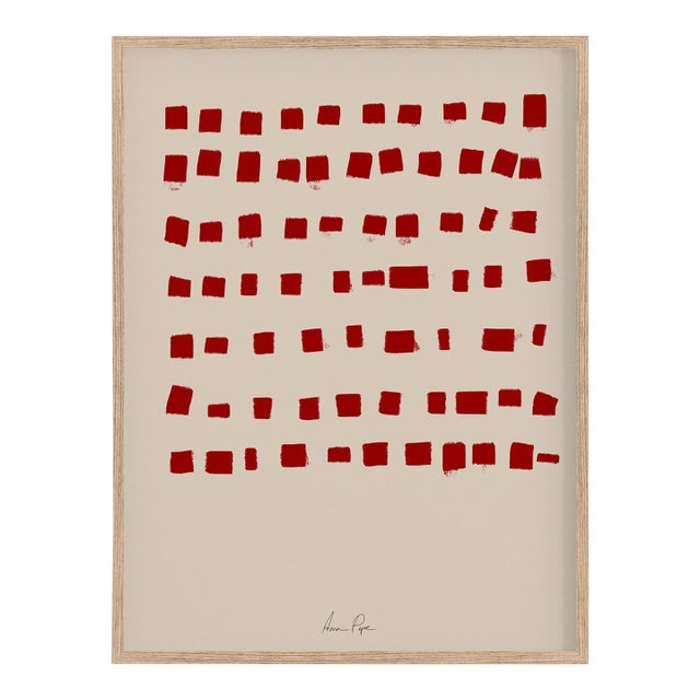 Contemporary Abstract Red Composition Giclee Print For Sale