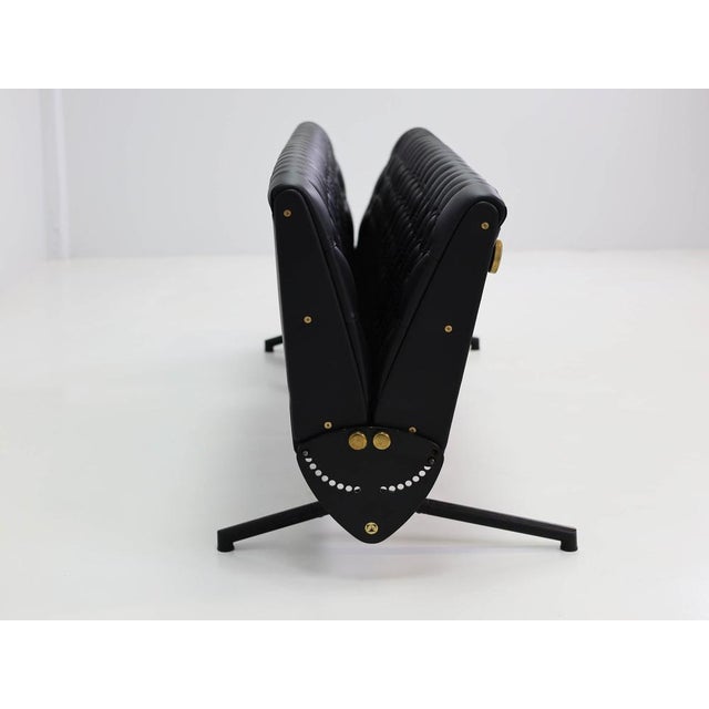 Adjustable Sofa Bed in Quilted Leather by Osvaldo Borsani for Tecno, 1970 For Sale - Image 18 of 18