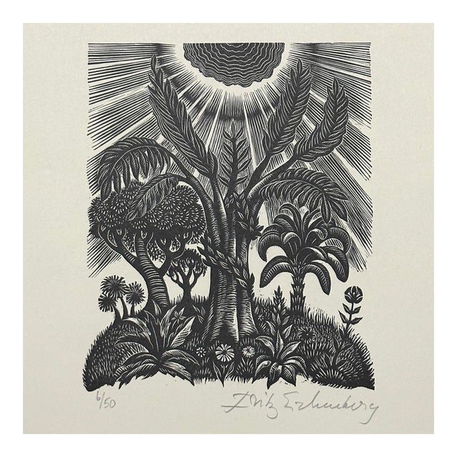 Fritz Eichenberg: Four Days of Creation Woodcut, Signed/Numbered For Sale