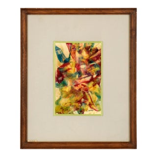 "Evolutions #27" - Abstract Expressionist Composition in Acrylic on Cardstock by William Aldridge For Sale