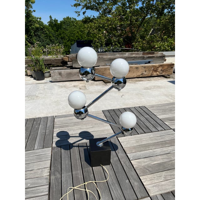 1970s Modern Four Light Table Lamp For Sale - Image 9 of 9