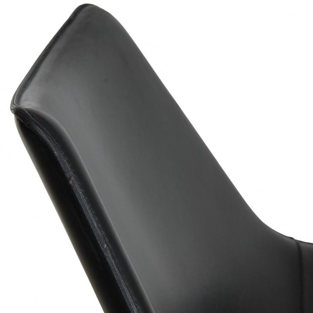 Scimitar Chair in Black Leather by Fabricius and Kastholm, 1980s For Sale - Image 6 of 15