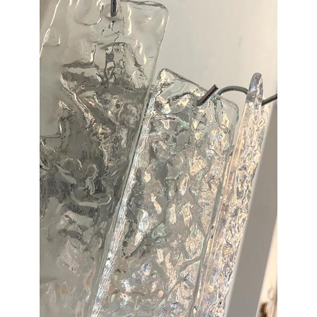 Contemporary Hammered Murano Glass Chromed Wall Sconces by Simoeng, Set of 2 For Sale - Image 3 of 12
