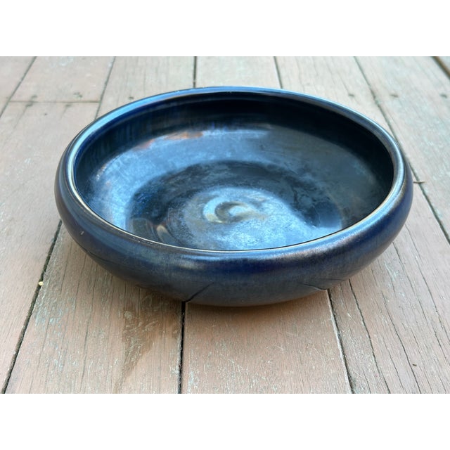 Arts & Crafts New Hampshire Pottery Rare Gunmetal Glaze Bowl For Sale - Image 11 of 13