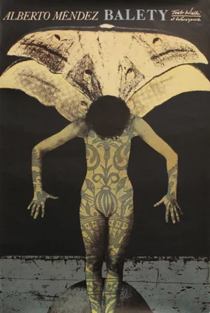 1979 Polish Ballet Poster, Balety by Alberto Mendez - Klimowski