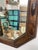 Brown Antique Arts and Crafts Long Octagonal Beveled Oak Mirror. For Sale - Image 8 of 8