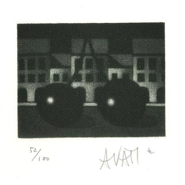 Cherry - Original Etching on Paper by Mario Avati - 1960s 1960s For Sale