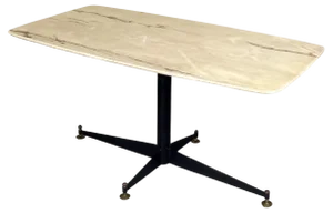 Mid-Century Italian Modern Coffee Table with Marble Top, 1950s