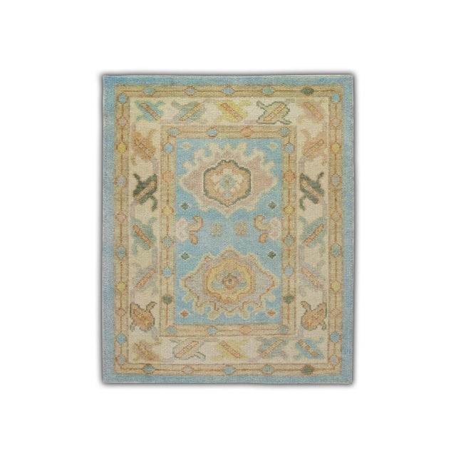 Handmade Modern Turkish Oushak Rug 2'9" X 3'5" For Sale - Image 4 of 4