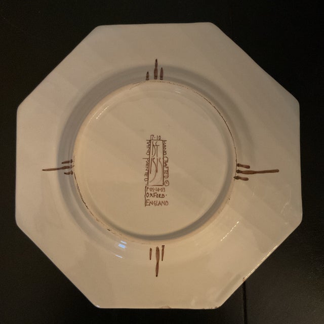 White 1990s Isis Ceramics Decorative Plate / Salad Plate For Sale - Image 8 of 9