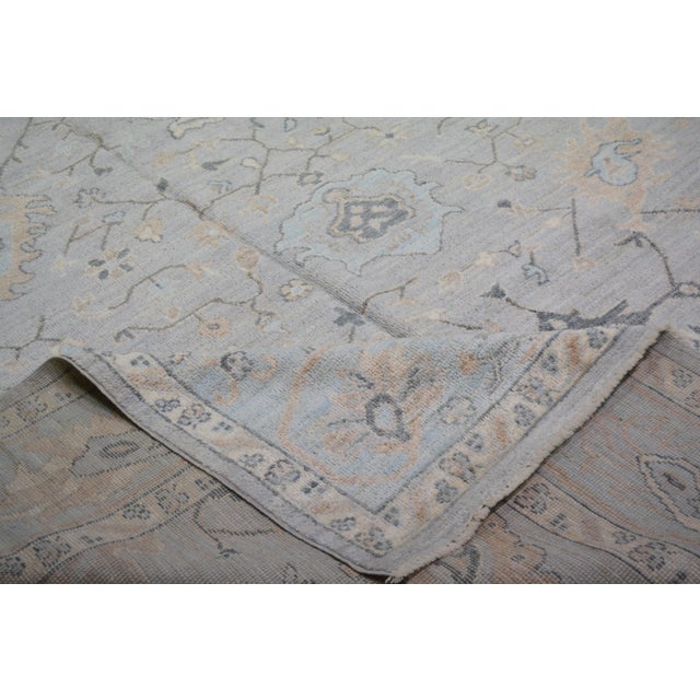 Oushak Hand Knotted Wool Rug, 8'10"x11'9" For Sale - Image 4 of 6